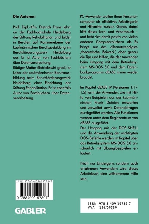 Produktbild: Das Wichtigste zu dBase IV unter MS-DOS 5.0