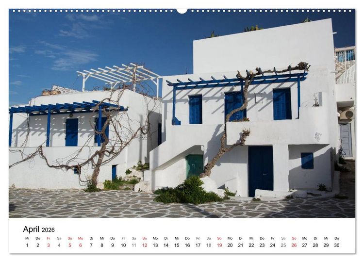 Produktbild: Paros, Perle der Kykladen (hochwertiger Premium Wandkalender 2026 DIN A2 quer), Kunstdruck in Hochglanz