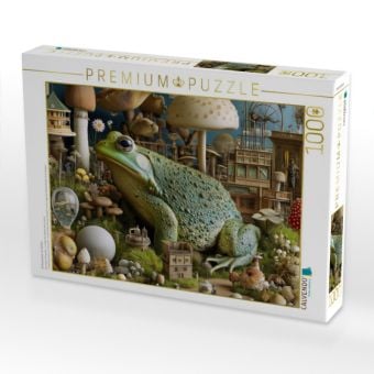 Produktbild: CALVENDO Puzzle Kr&ouml;tenzauber im Garten | 1000 Teile Lege-Gr&ouml;&szlig;e 64x48cm Foto-Puzzle f&uuml;r gl&uuml;ckliche Stunden