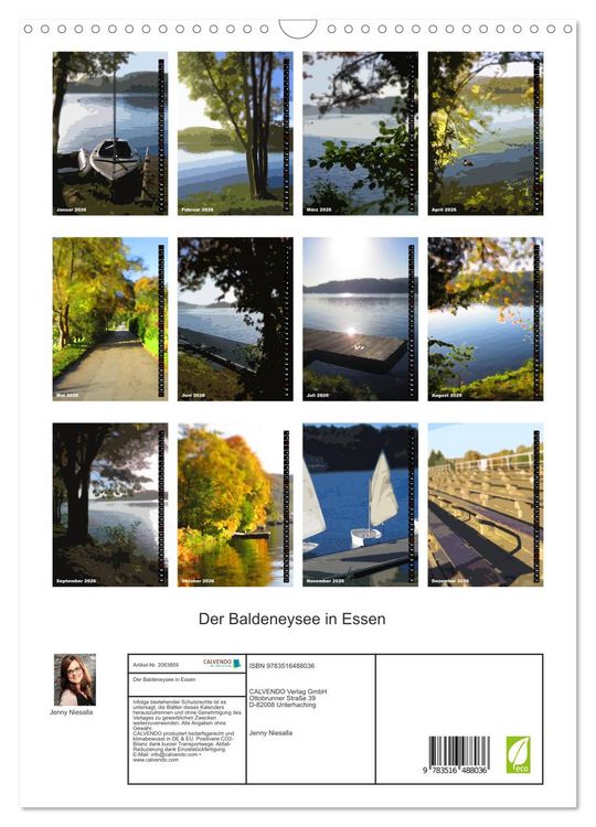 Produktbild: Der Baldeneysee in Essen (Wandkalender 2026 DIN A3 hoch), CALVENDO Monatskalender