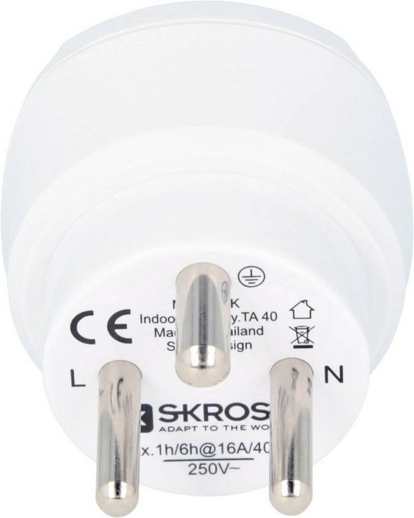Produktbild: Skross 1.500232-E Reiseadapter CA EU to DEN