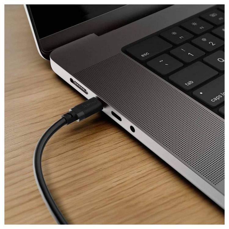 Produktbild: Hama USB-Ladekabel USB 2.0 USB-C&reg; Stecker 1m Schwarz 00201806