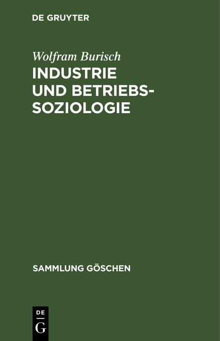 Produktbild: Industrie und Betriebssoziologie