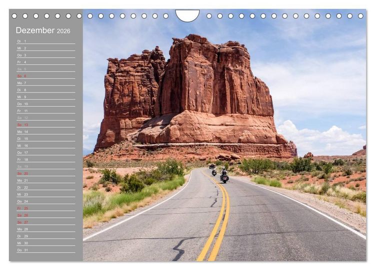 Produktbild: Biker Paradies - Die Canyons der USA (Wandkalender 2026 DIN A4 quer), CALVENDO Monatskalender