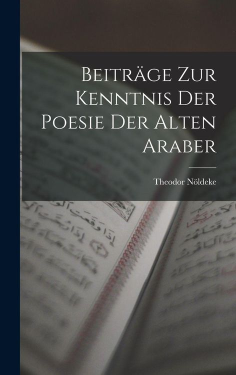 Produktbild: Beitr&auml;ge Zur Kenntnis Der Poesie Der Alten Araber