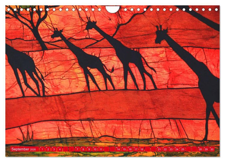 Produktbild: Farbenfrohes Afrika (Wandkalender 2026 DIN A4 quer), CALVENDO Monatskalender