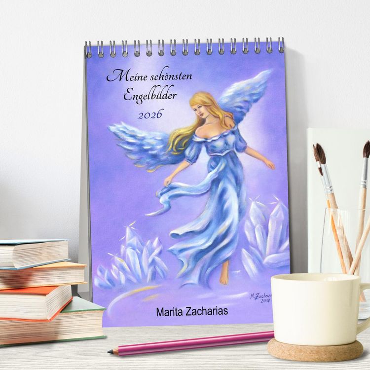 Produktbild: Meine sch&ouml;nsten Engelbilder - Marita Zacharias (Tischkalender 2026 DIN A5 hoch), CALVENDO Monatskalender