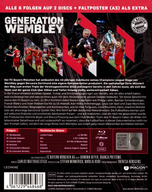 Produktbild: FC Bayern - Generation Wembley - Die Serie [2 BRs]