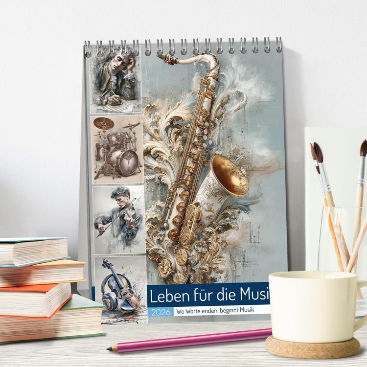 Produktbild: Leben f&uuml;r die Musik (Tischkalender 2026 DIN A5 hoch), CALVENDO Monatskalender