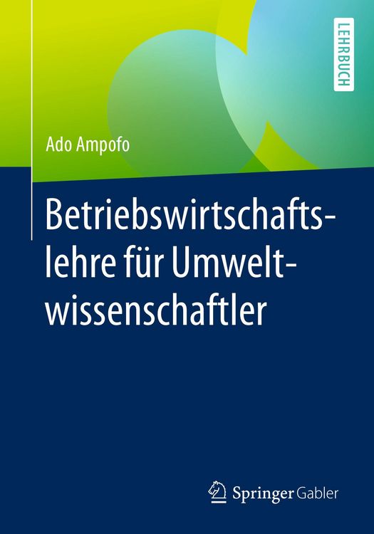 Produktbild: Betriebswirtschaftslehre f&uuml;r Umweltwissenschaftler