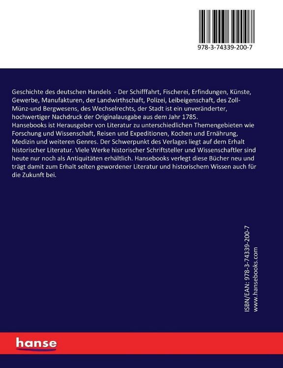 Produktbild: Geschichte des deutschen Handels