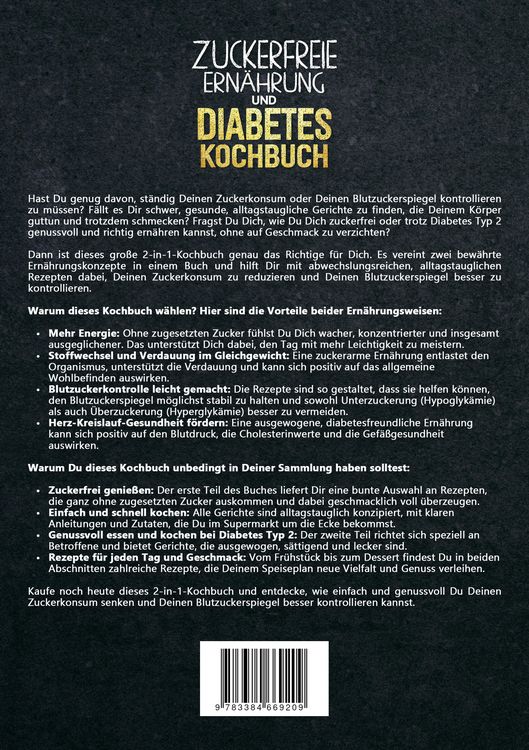 Produktbild: Zuckerfreie Ern&auml;hrung und Diabetes Kochbuch