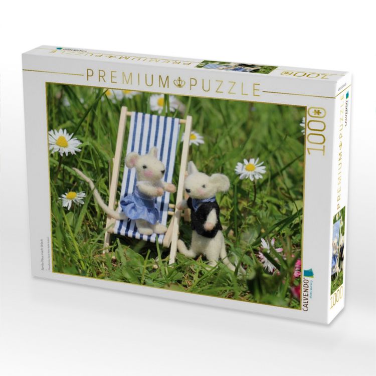Produktbild: CALVENDO Puzzle Familie Maus macht Urlaub | 1000 Teile Lege-Gr&ouml;&szlig;e 64x48cm Foto-Puzzle f&uuml;r gl&uuml;ckliche Stunden