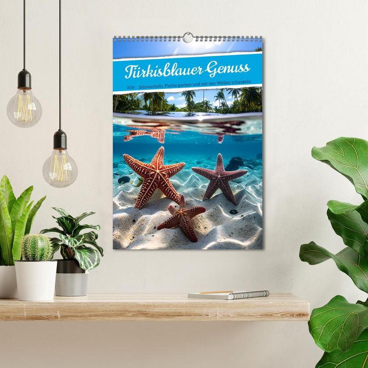 Produktbild: T&uuml;rkisblauer Genuss (Wandkalender 2026 DIN A3 hoch), CALVENDO Monatskalender