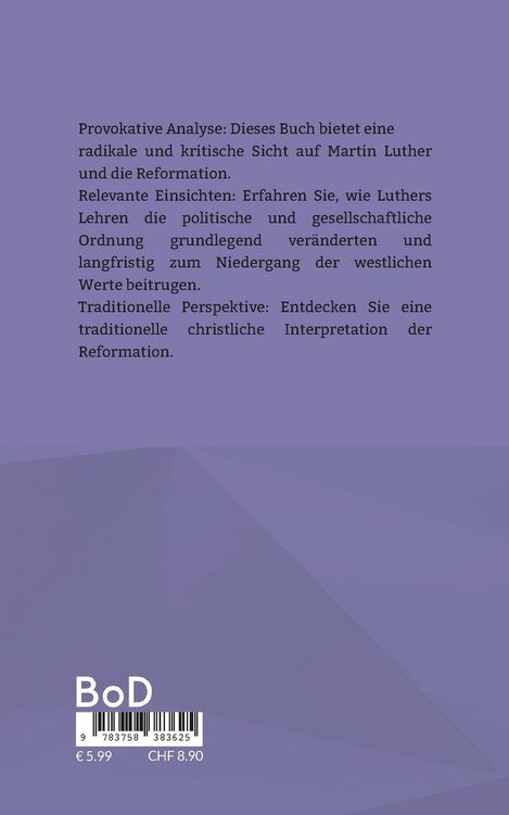 Produktbild: Martin Luther und die Zerst&ouml;rung des Abendlandes