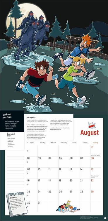 Produktbild: Die drei ??? Kids Broschurkalender 2027