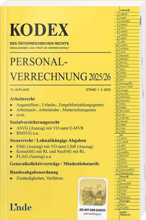 Produktbild: KODEX Personalverrechnung 2025/26