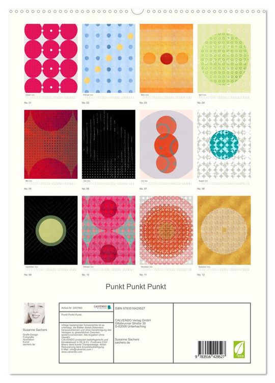 Produktbild: Punkt Punkt Punkt (hochwertiger Premium Wandkalender 2026 DIN A2 hoch), Kunstdruck in Hochglanz
