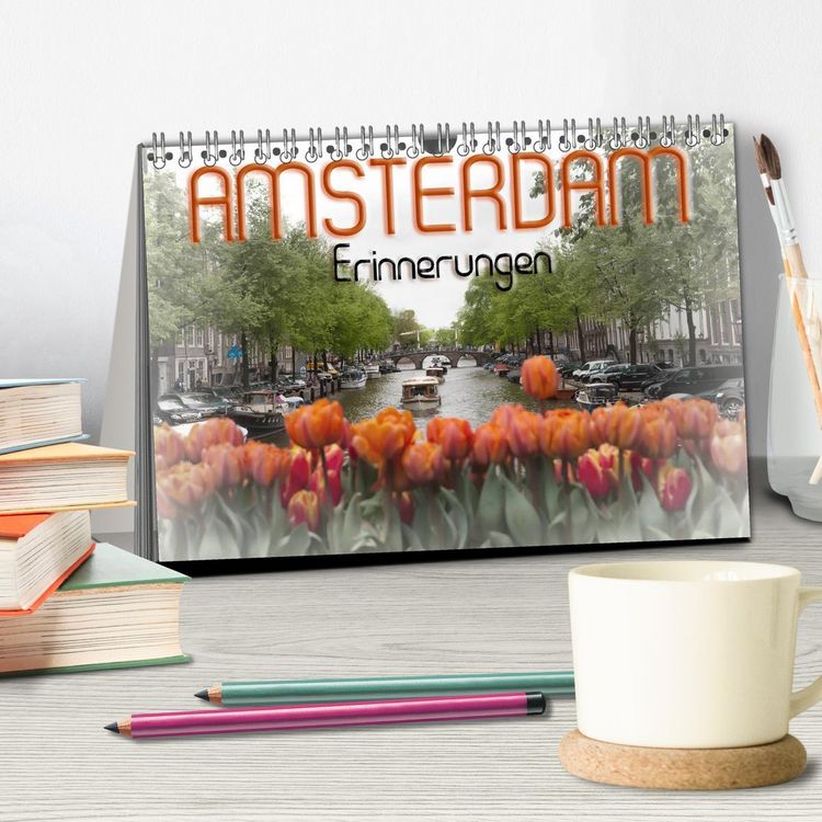 Produktbild: AMSTERDAM Erinnerungen (Tischkalender 2026 DIN A5 quer), CALVENDO Monatskalender