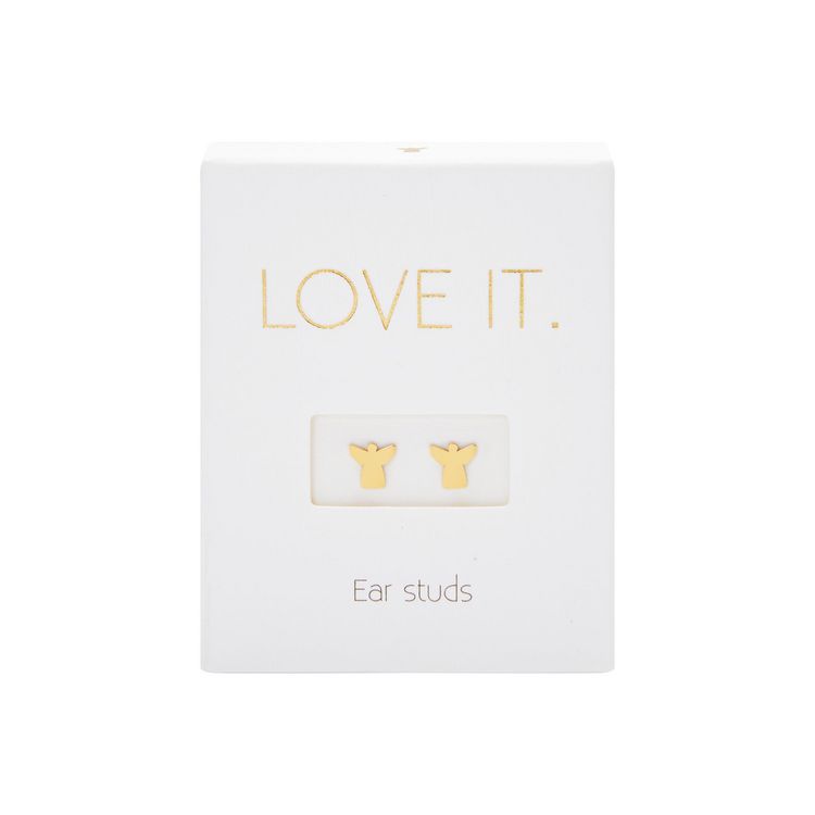 Produktbild: Ohrstecker - "Love it." vergoldet - Engel
