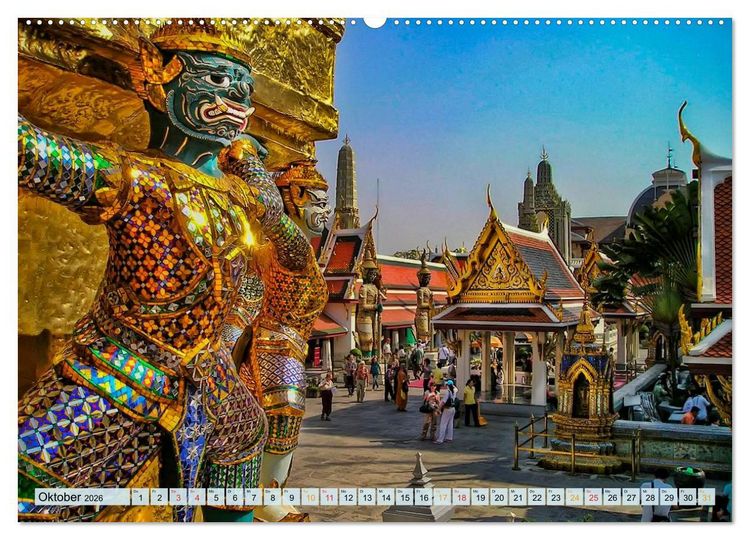 Produktbild: Bangkok - K&ouml;nigreich Thailand (Wandkalender 2026 DIN A2 quer), CALVENDO Monatskalender