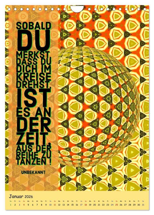 Produktbild: Zeit f&uuml;r...Ver&auml;nderungen mit Weisheiten und Zitaten (Wandkalender 2026 DIN A4 hoch), CALVENDO Monatskalender