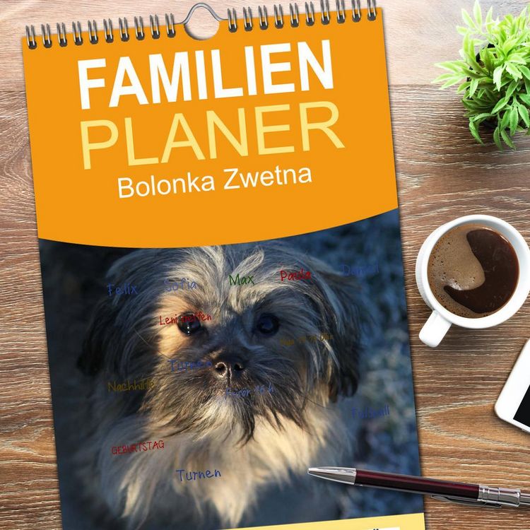 Produktbild: Familienplaner 2026 - Bolonka Zwetna mit 5 Spalten (Wandkalender, 21 x 45 cm) CALVENDO