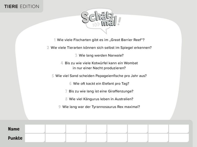 Produktbild: Sch&auml;tz mal! Tiere Edition
