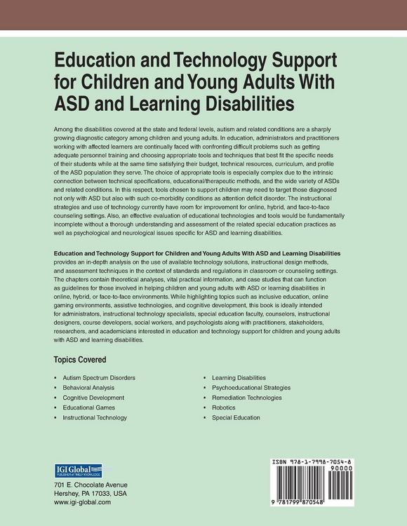 Produktbild: Education and Technology Support for Children and Young Adults With ASD and Learning Disabilities