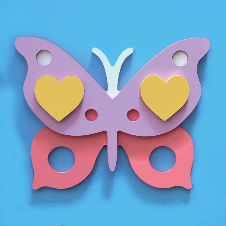 Produktbild: ALADINE - 3D-Holzbild zum Bemalen Schmetterling
