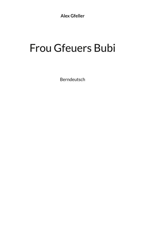 Produktbild: Frou Gfeuers Bubi
