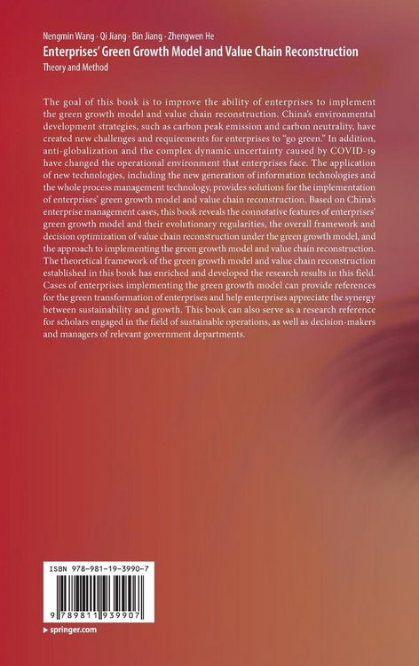 Produktbild: Enterprises&rsquo; Green Growth Model and Value Chain Reconstruction