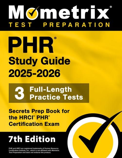 Produktbild: Phr Study Guide 2025-2026 - 3 Full-Length Practice Tests, Secrets Prep Book for the Hrci Phr Certification Exam