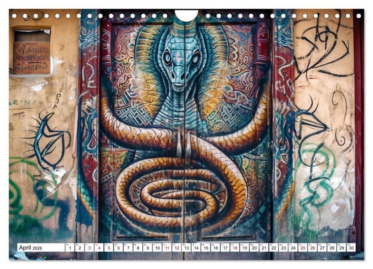 Produktbild: Street Art Graffiti (Wandkalender 2026 DIN A4 quer), CALVENDO Monatskalender