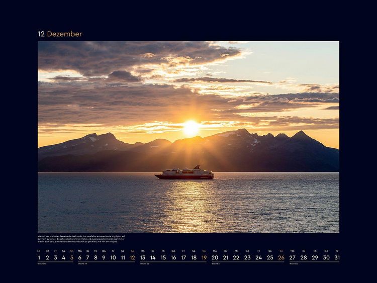 Produktbild: Hurtigruten - KUNTH Wandkalender 2027