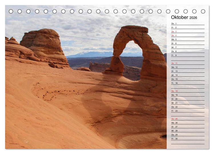 Produktbild: USA 2026 Utah - Sandstein und Canyons (Tischkalender 2026 DIN A5 quer), CALVENDO Monatskalender