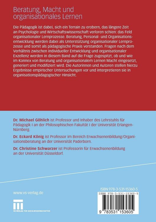 Produktbild: Beratung, Macht und organisationales Lernen