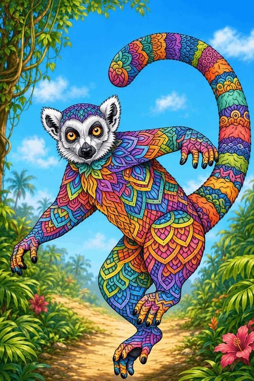 Produktbild: Mandala Tiere Malbuch f&uuml;r Erwachsene mit 50 sch&ouml;nen Ausmalmotiven