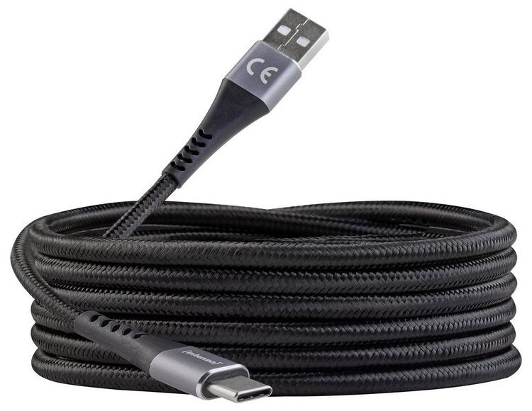 Produktbild: Intenso USB-C&reg; Kabel USB-C&reg; Stecker, USB-C&reg; Stecker 1.5m Schwarz hochflexibel 7901000