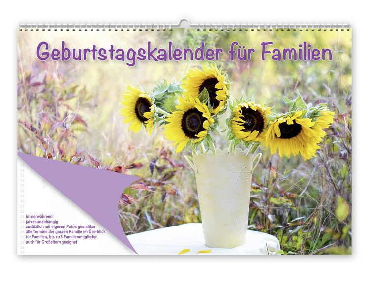 Produktbild: Geburtstagskalender f&uuml;r Familien