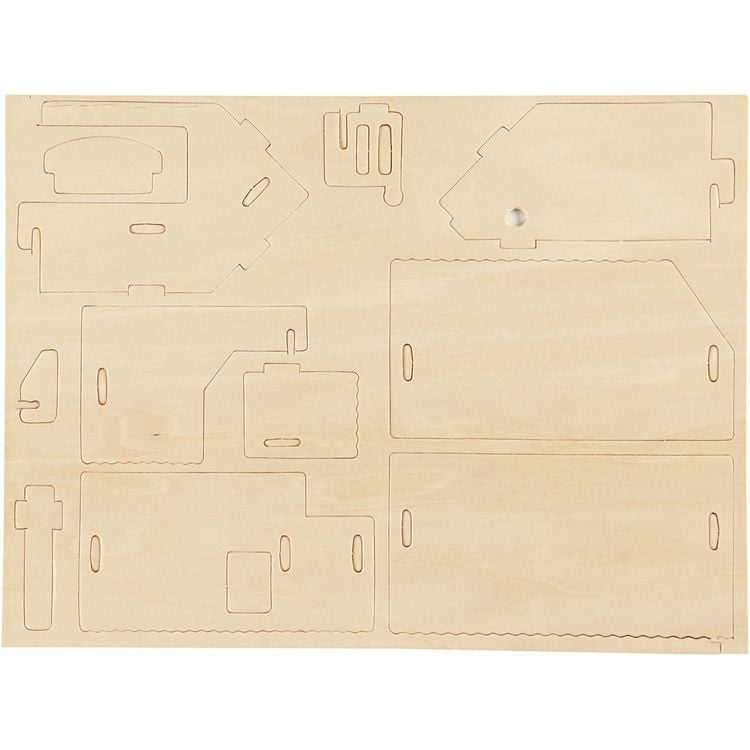 Produktbild: Creativ Company 3D-Figuren zum Zusammensetzen, Haus mit Terrasse, Gr&ouml;&szlig;e 19x17,5x15, 1 Stk