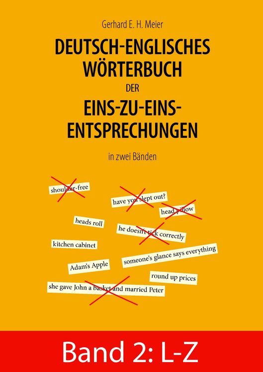 Produktbild: Deutsch-englisches W&ouml;rterbuch der Eins-zu-eins-Entsprechungen in zwei B&auml;nden