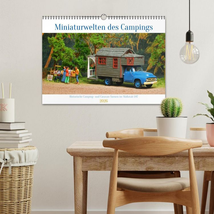 Produktbild: Miniaturwelten des Campings (Wandkalender 2026 DIN A3 quer), CALVENDO Monatskalender