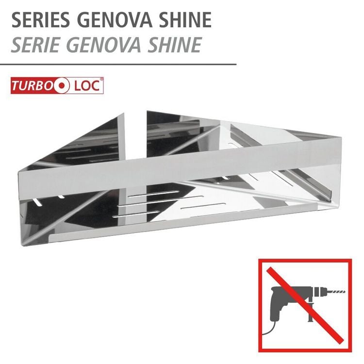 Produktbild: Turbo-Loc&reg; Eckablage Mod. Genova Shine, Befestigen ohne bohren