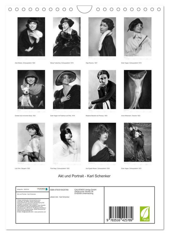 Produktbild: Akt und Portrait - Karl Schenker (Wandkalender 2026 DIN A4 hoch), CALVENDO Monatskalender
