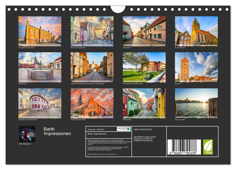 Produktbild: Barth Impressionen (Wandkalender 2026 DIN A4 quer), CALVENDO Monatskalender