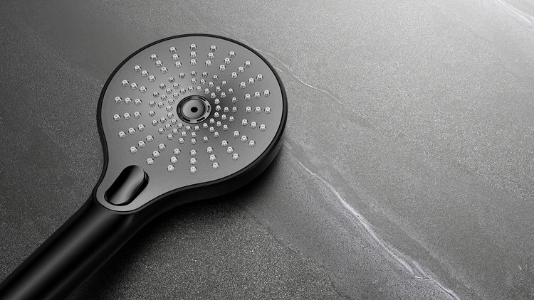 Produktbild: Duschkopf Mod. Ultimate Shower Schwarz/Grau, &Oslash; 13 cm
