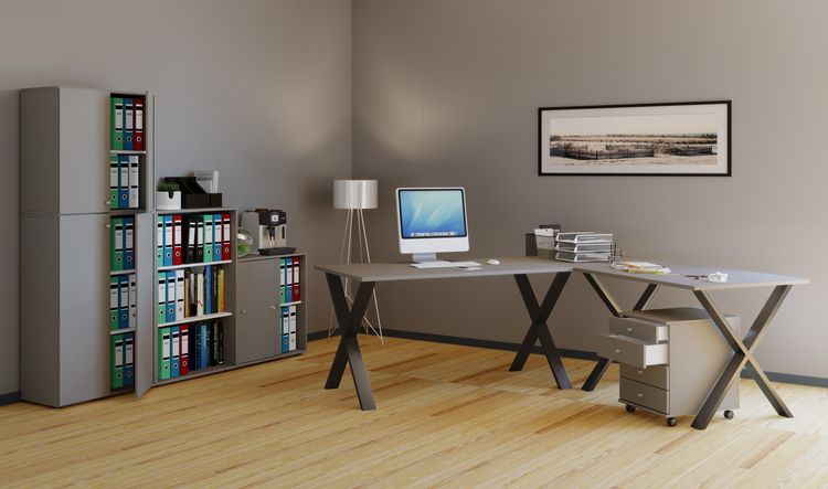 Produktbild: X Schreibtisch Eckschreibtisch L Form 130x130x50