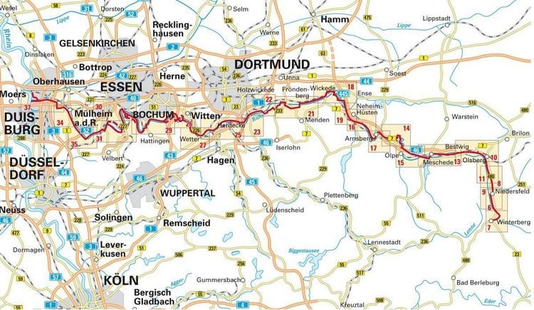 Produktbild: Kompakt-Spiralo BVA RuhrtalRadweg 1:50.000