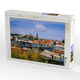 Produktbild: CALVENDO Puzzle Fischerhafen und Stadtansicht Flensburg | 1000 Teile Lege-Gr&ouml;&szlig;e 64x48cm Foto-Puzzle f&uuml;r gl&uuml;ckliche Stunden